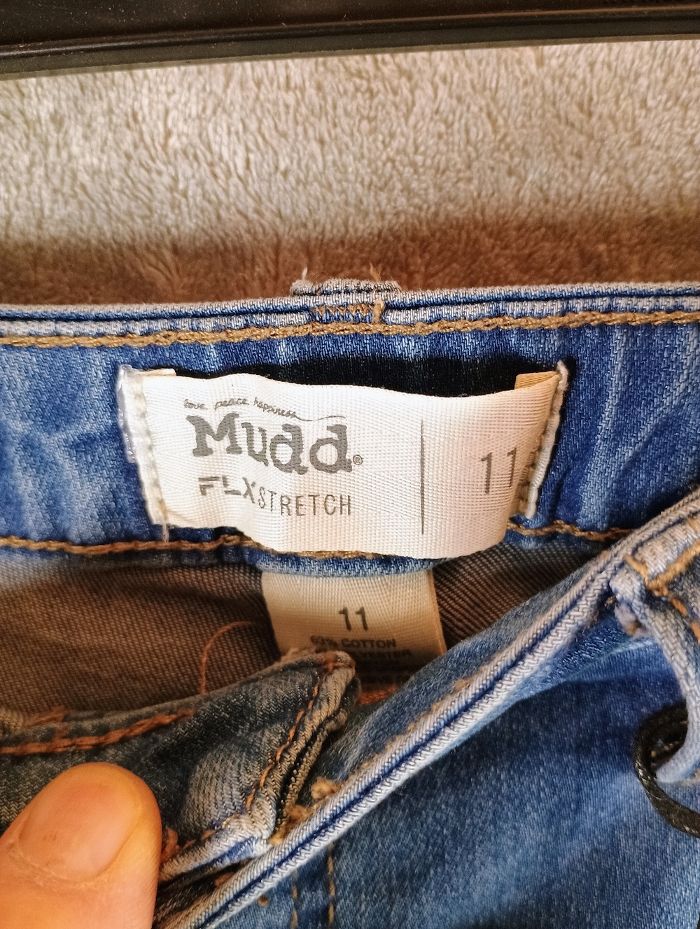 NWT Mudd Juniors Light Blue Denim Button-Front Jean Shorts Size 11 - Picture 3 of 14